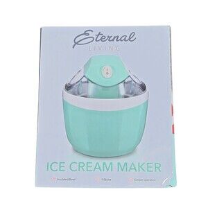 Eternal Living Ice Cream Maker 1 Qt Mint, Frozen Yogurt Slushies Insulated Bowl
